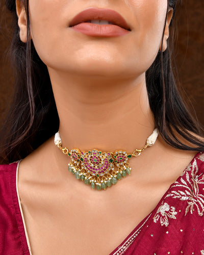 Kundan chokar necklace