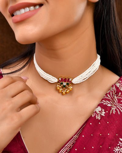 Kundan chokar necklace