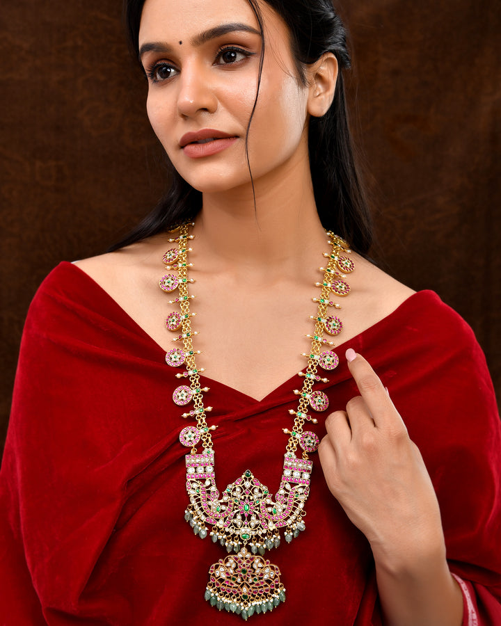 જડાવ કુંદન લાંબો હાર