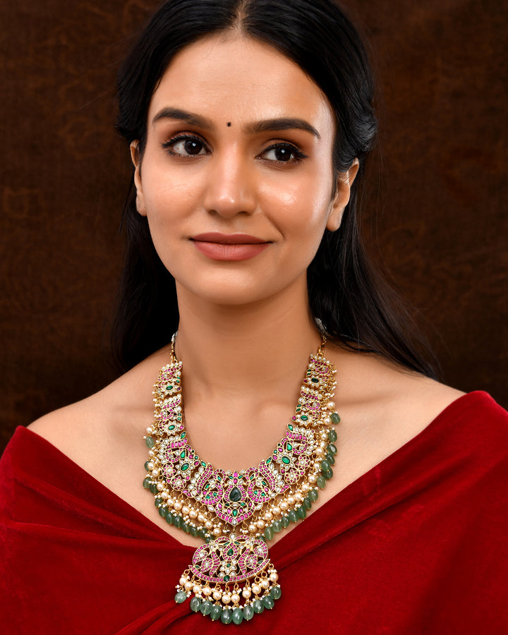 જડાઉ કુંદન લોંગ હારમ