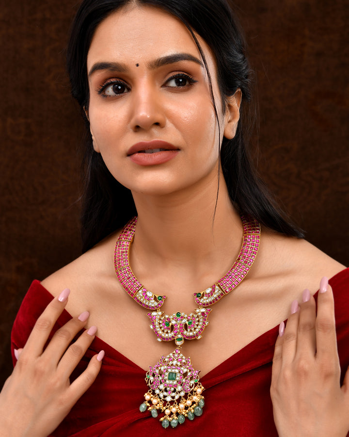 જડાવ કુંદન લોંગ હારમ