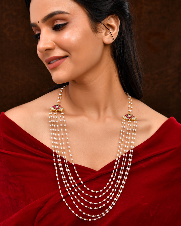 જડતર કુંદન લાંબો હાર