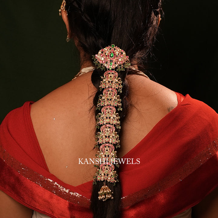 Dulhan bridal jadau hair choti