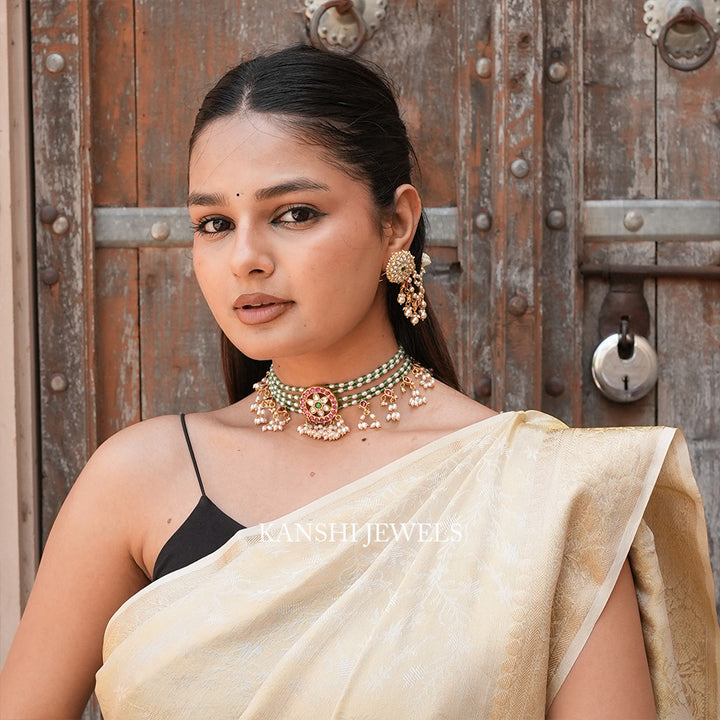Dulhan pearls chokar necklace