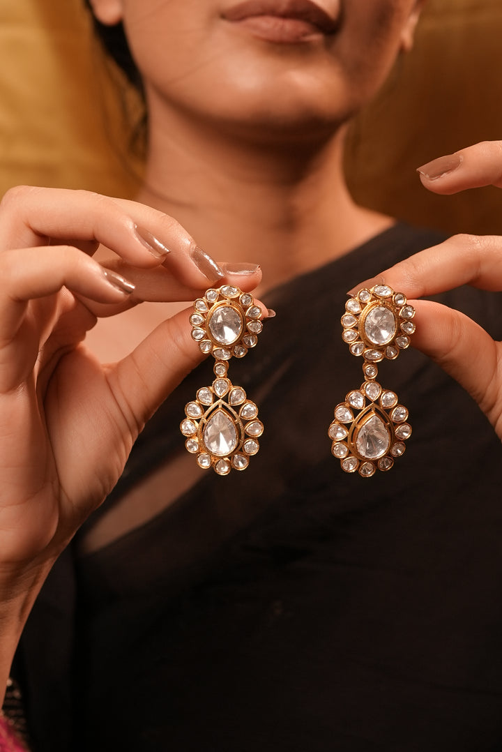 Exquisite polki statement earrings
