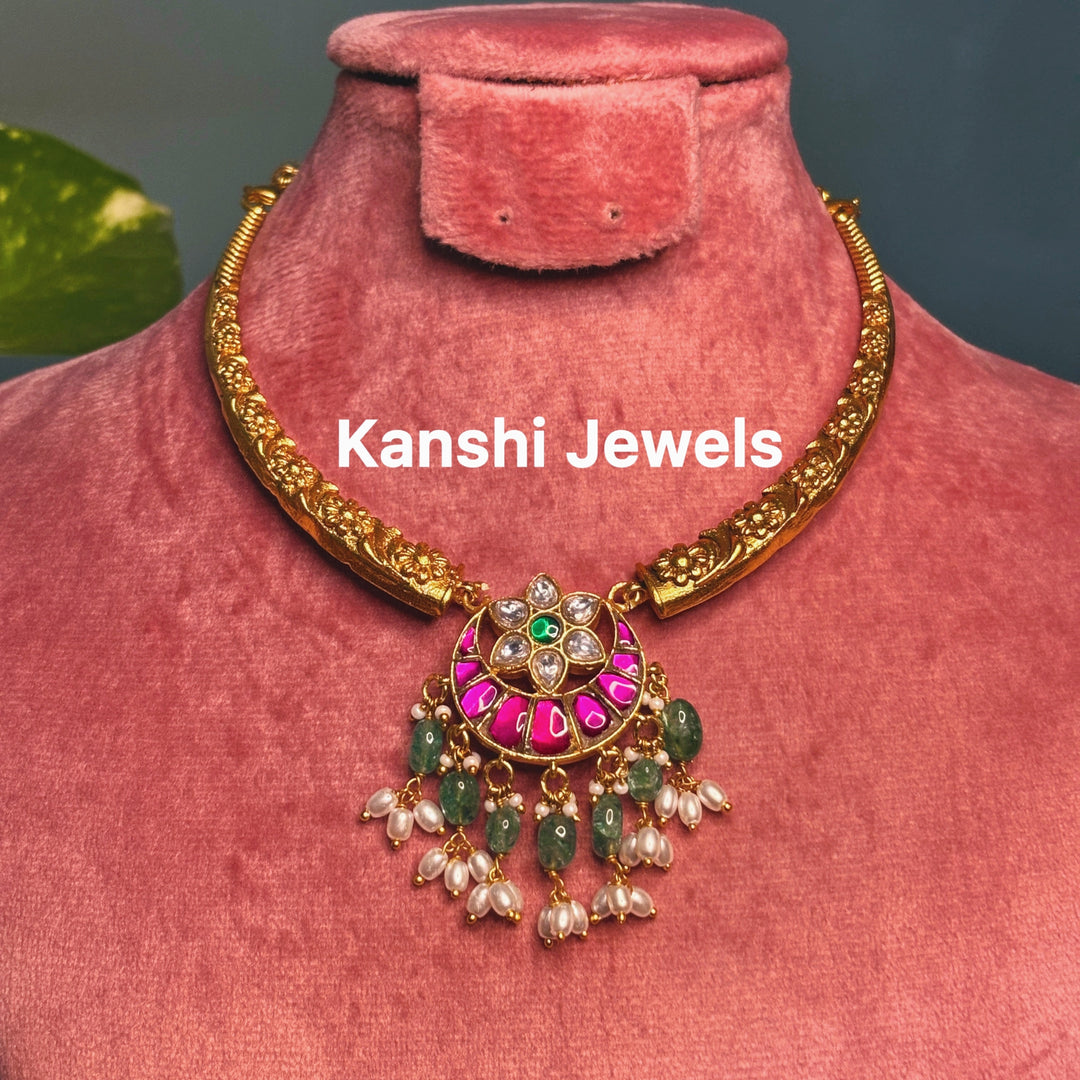 Kanshijewels , dulhan necklace , chokar necklace, kundan necklace, jadau necklace,  kanshi jewellery