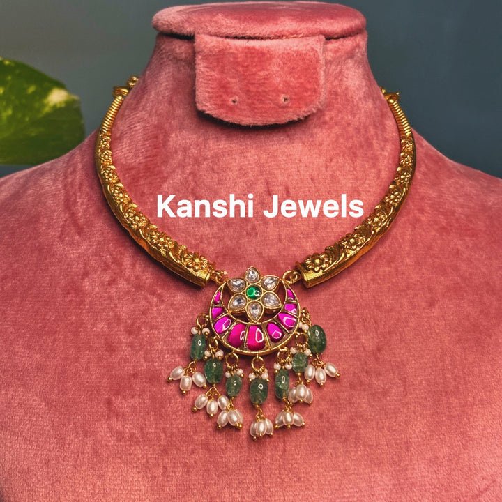 Kanshijewels , dulhan necklace , chokar necklace, kundan necklace, jadau necklace,  kanshi jewellery