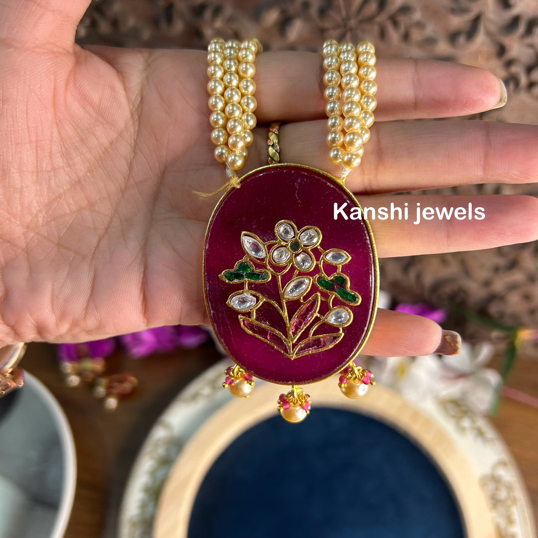Hand work jadau set