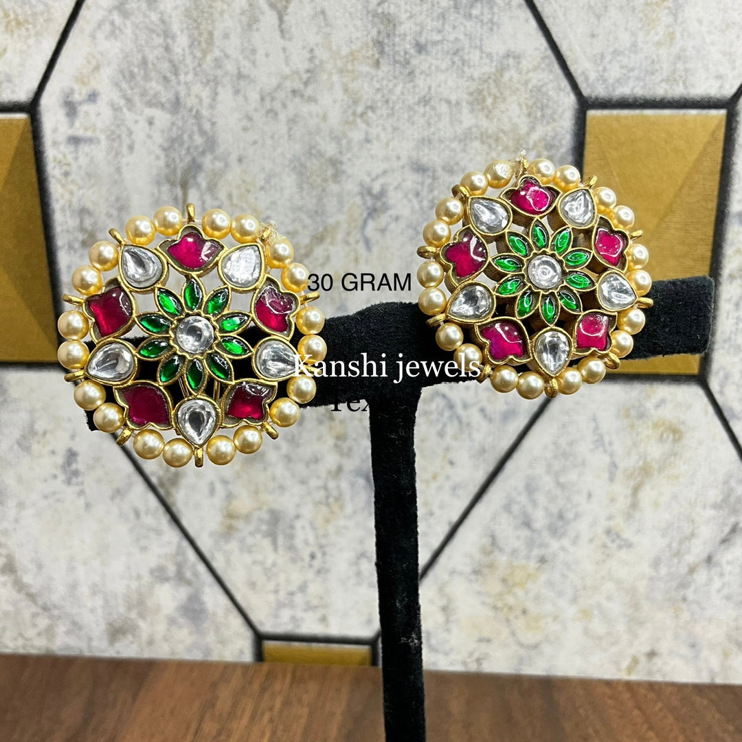 Jadau Kundan Stud Earrings