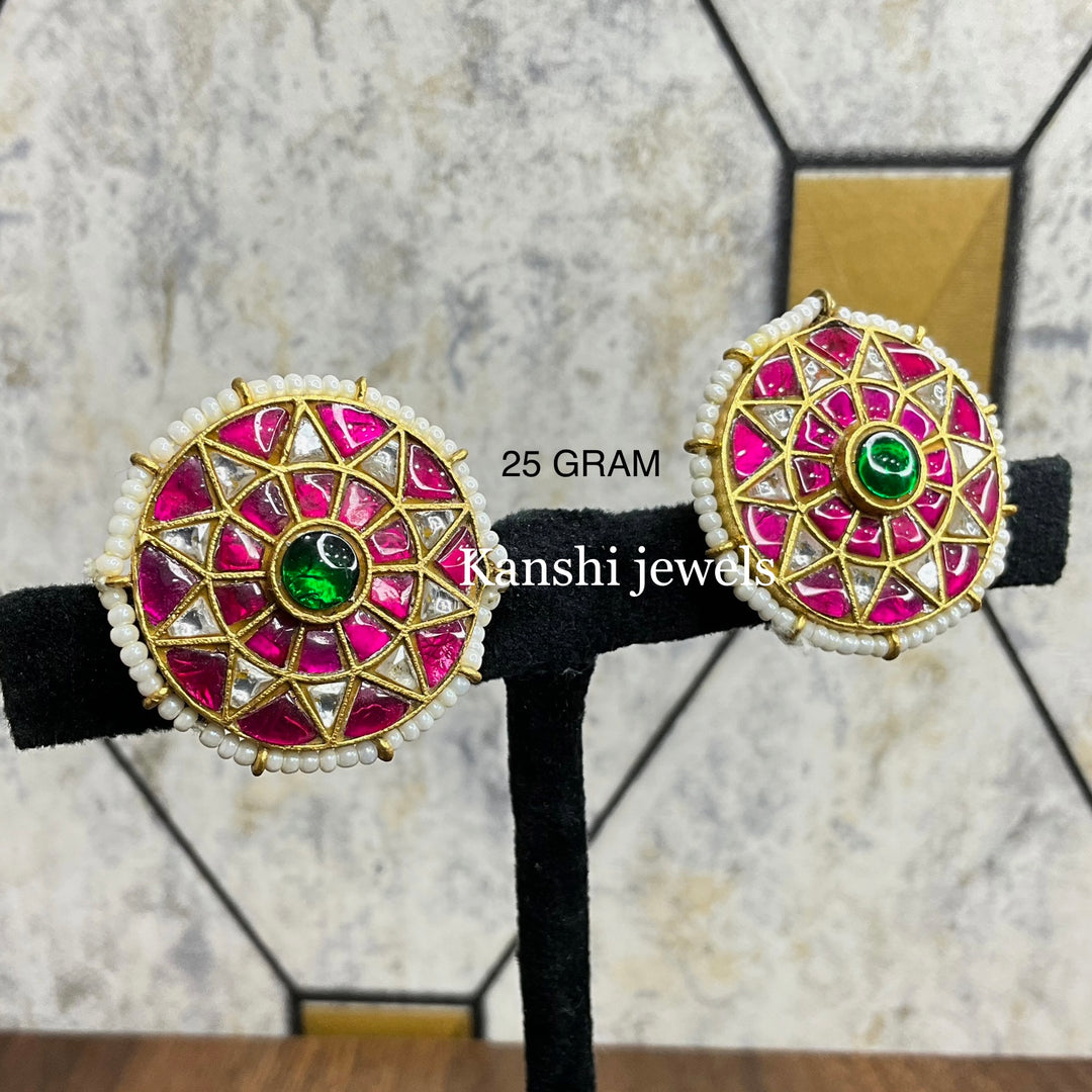 Jadau Kundan Stud Earrings