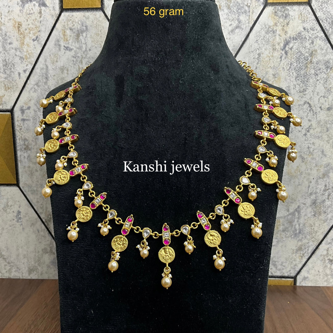 Pearl necklace by Kanshi Jewels,
Dulhan pearl necklace,