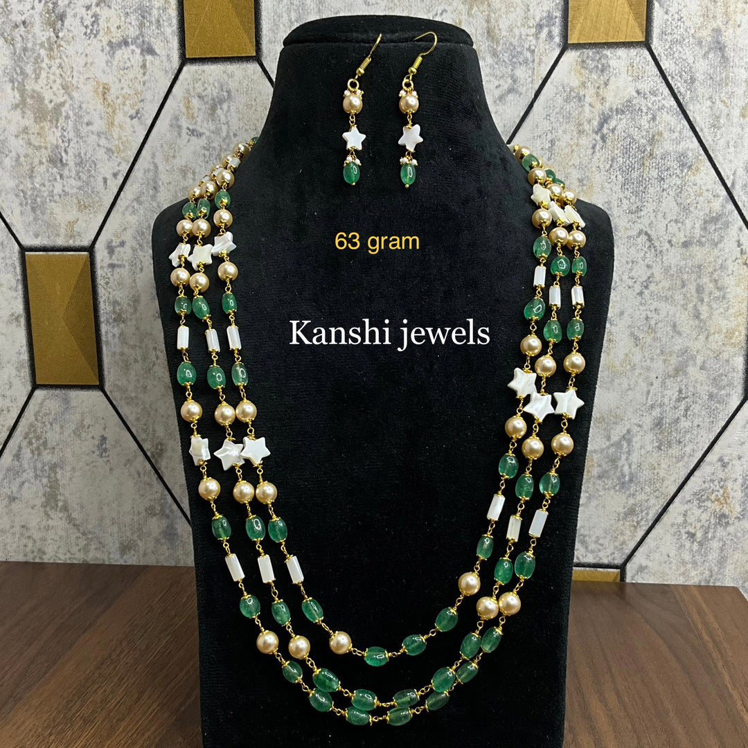 Pearl necklace by Kanshi Jewels,
Dulhan pearl necklace,