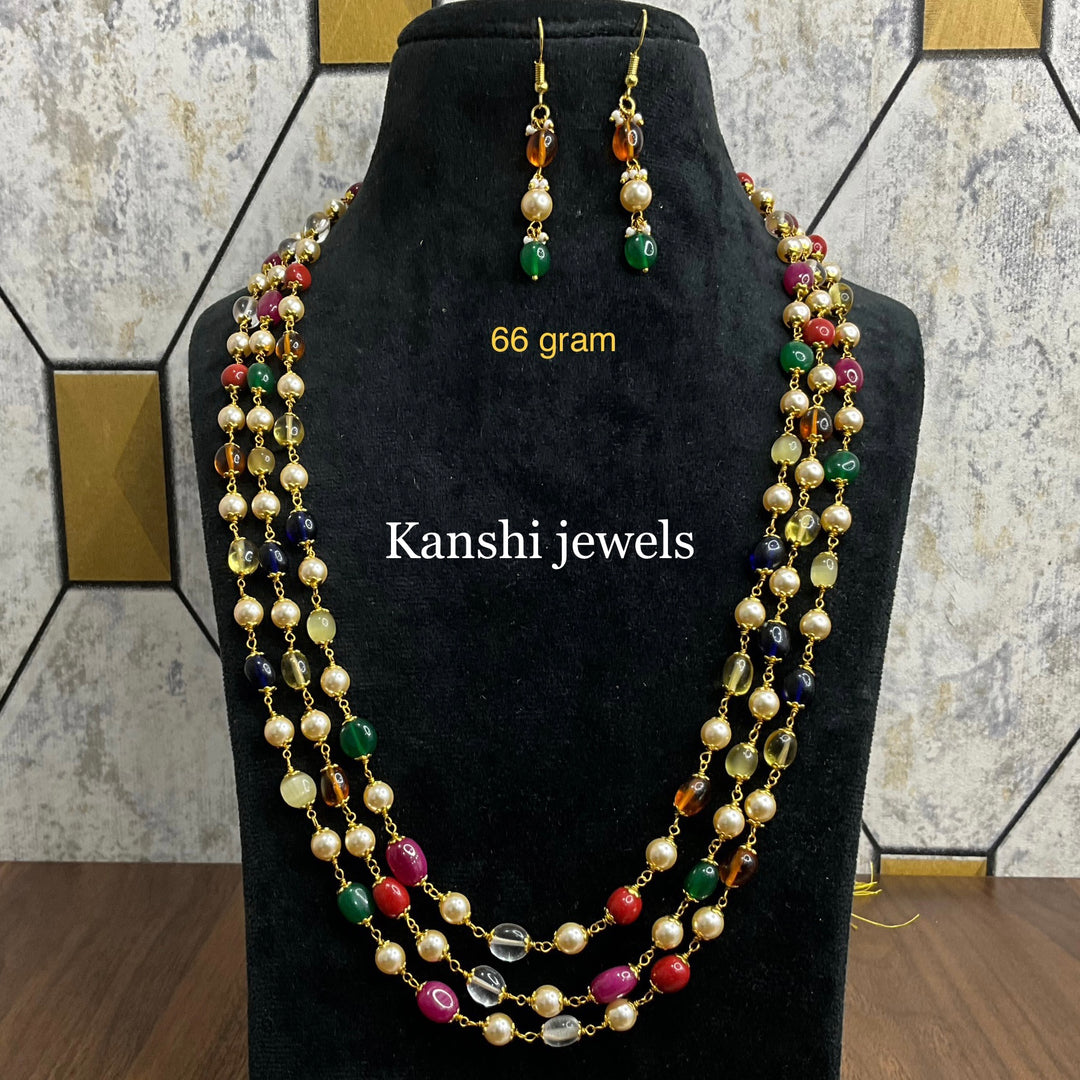 Pearl necklace by Kanshi Jewels,
Dulhan pearl necklace,