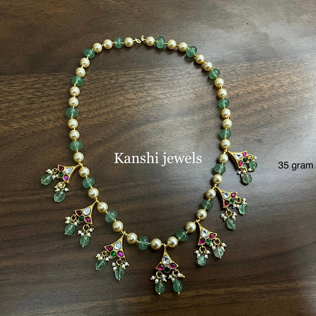 Pearl necklace by Kanshi Jewels,
Dulhan pearl necklace