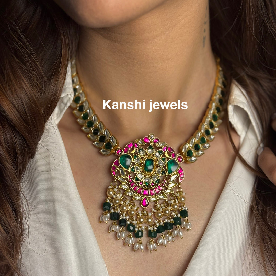 Kanshijewels , dulhan necklace , chokar necklace, kundan necklace, jadau necklace,  kanshi jewellery