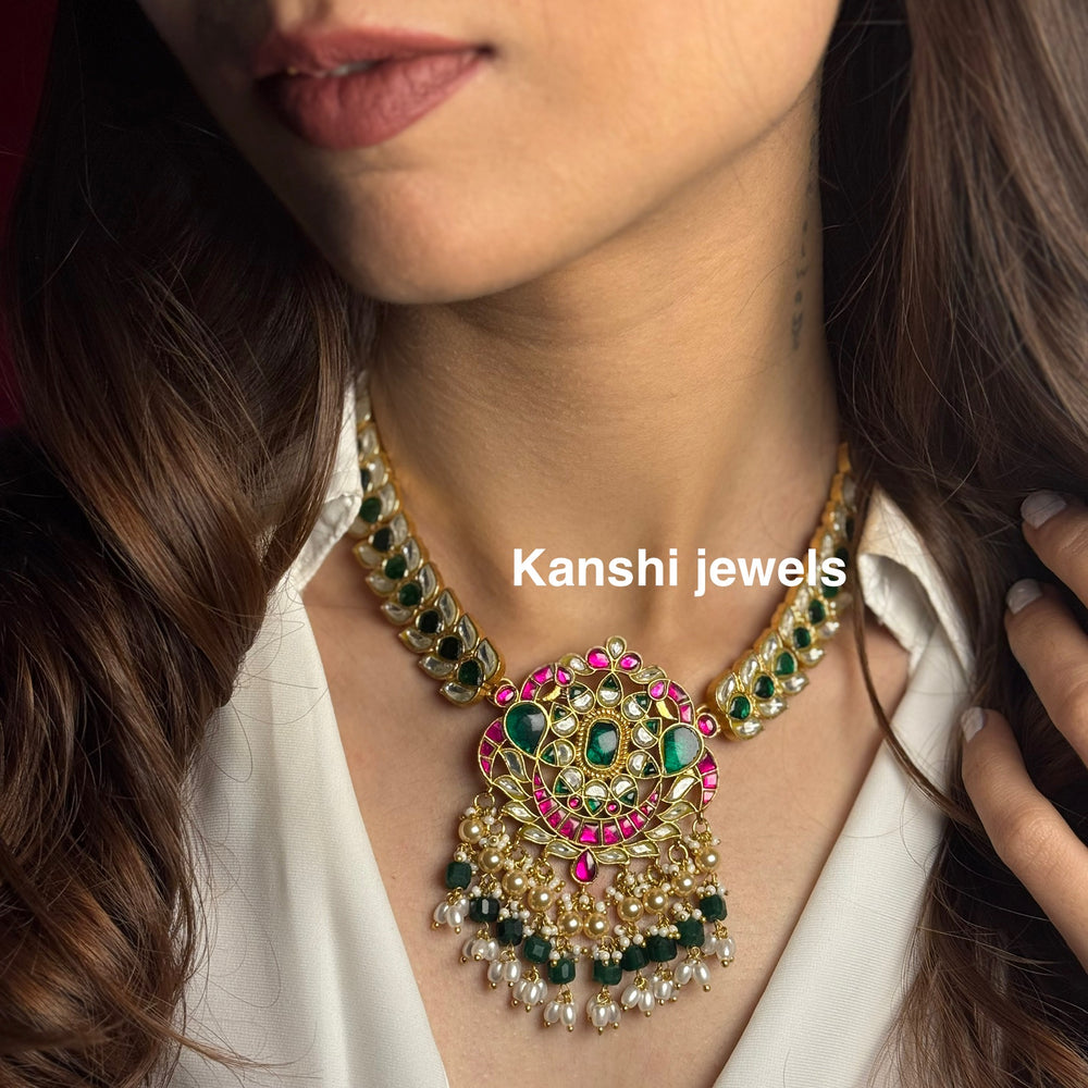 Kanshijewels , dulhan necklace , chokar necklace, kundan necklace, jadau necklace,  kanshi jewellery