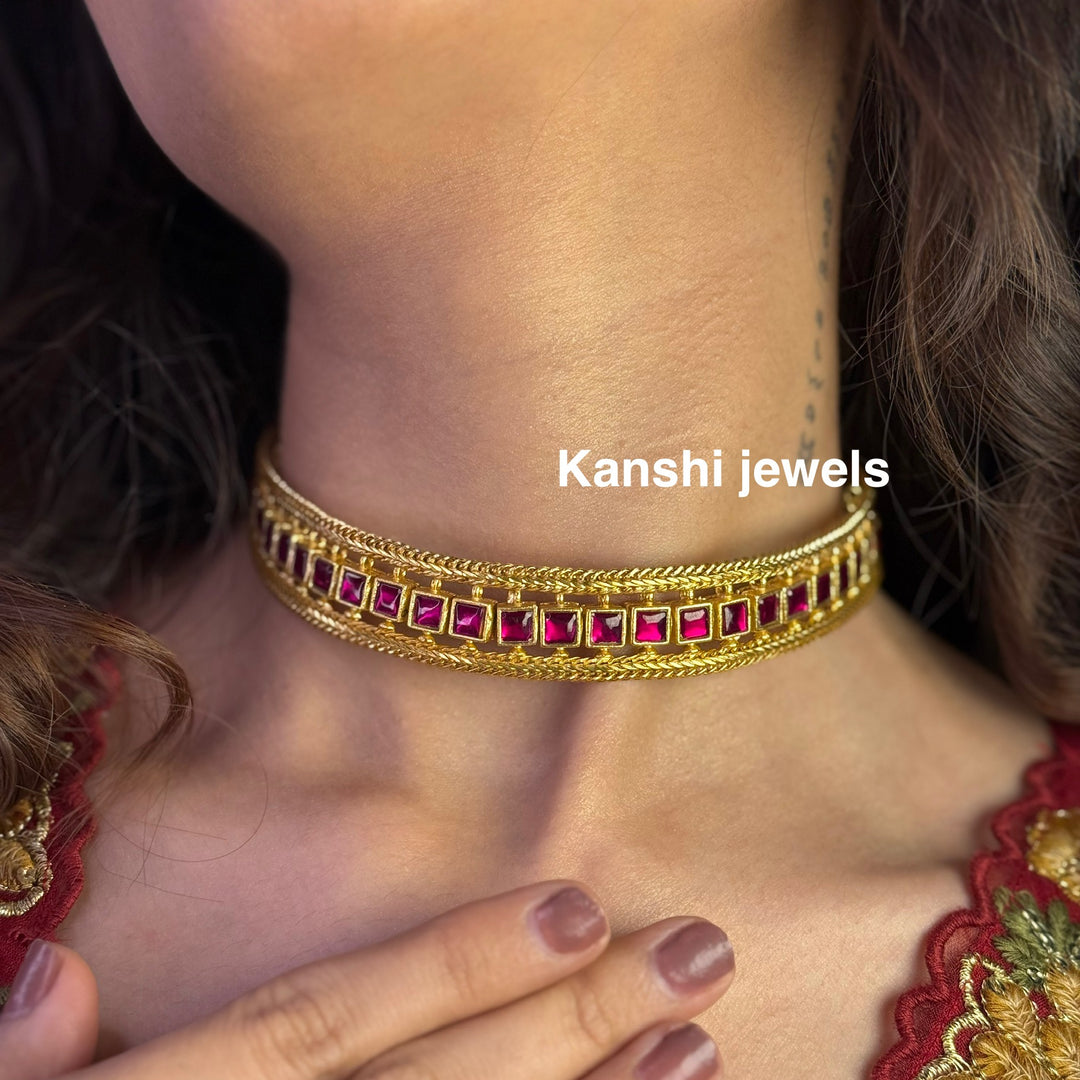 Kanshijewels , dulhan necklace , chokar necklace, kundan necklace, jadau necklace,  kanshi jewellery