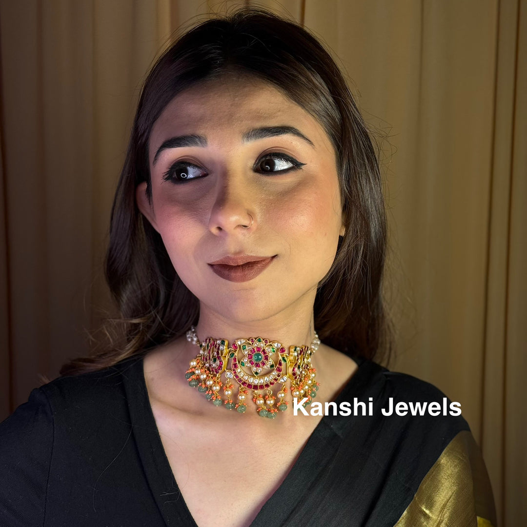 Kanshijewels , dulhan necklace , chokar necklace, kundan necklace, jadau necklace,  kanshi jewellery