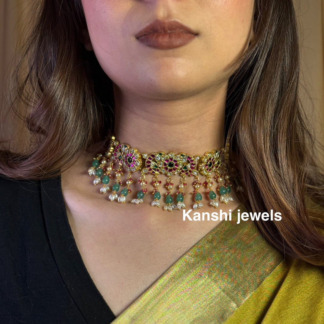 Kanshijewels , dulhan necklace , chokar necklace, kundan necklace, jadau necklace,  kanshi jewellery