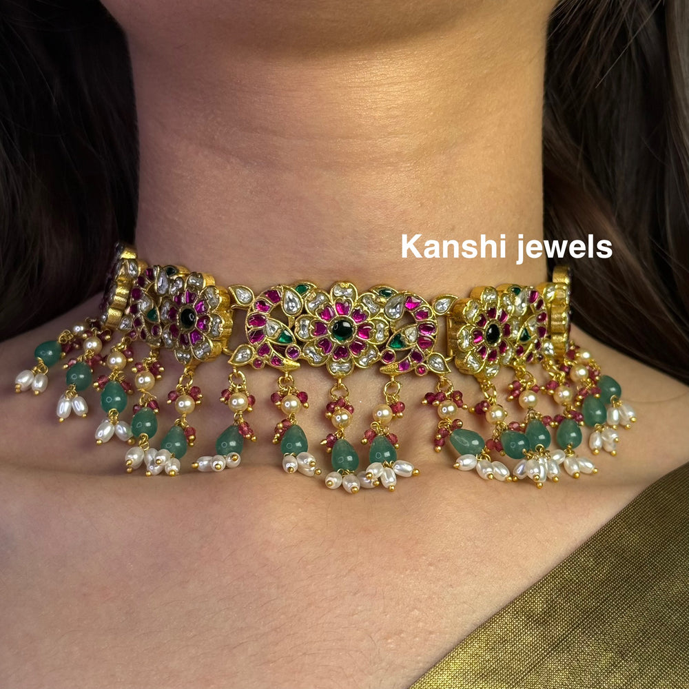 Kanshijewels , dulhan necklace , chokar necklace, kundan necklace, jadau necklace,  kanshi jewellery