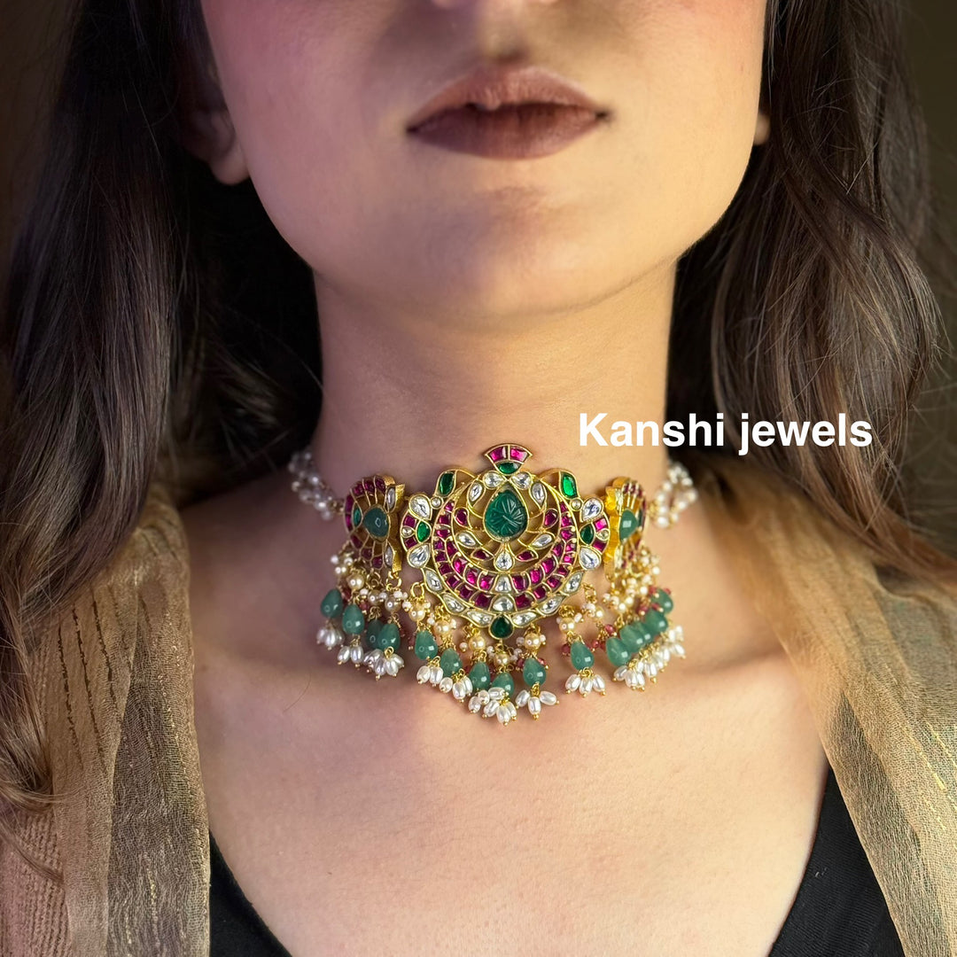 Kanshijewels , dulhan necklace , chokar necklace, kundan necklace, jadau necklace,  kanshi jewellery