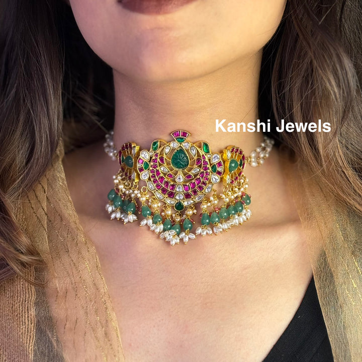 Kanshijewels , dulhan necklace , chokar necklace, kundan necklace, jadau necklace,  kanshi jewellery