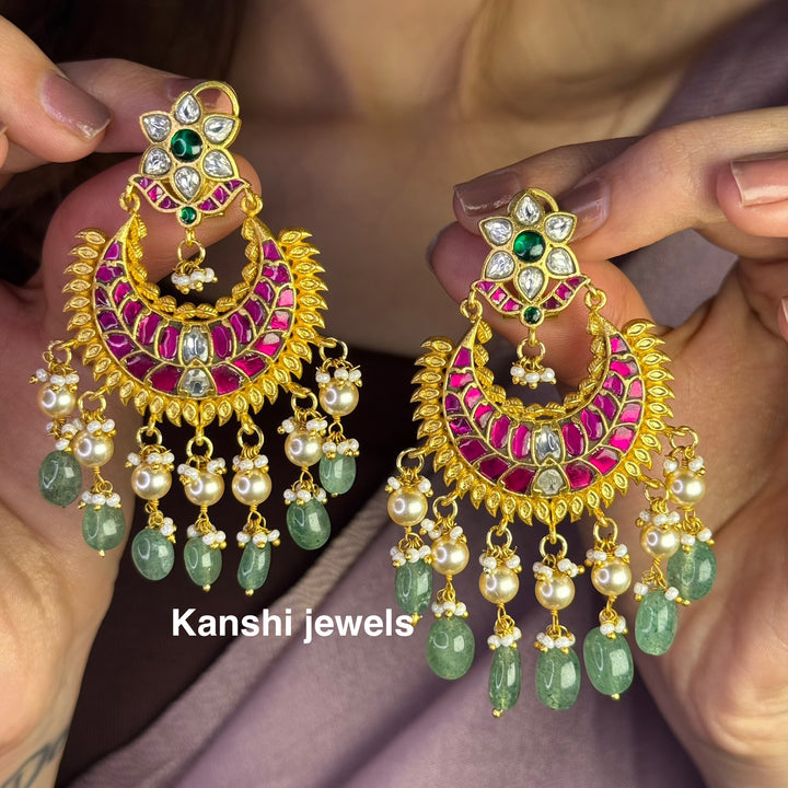 Jadau Kundan Jhumkas