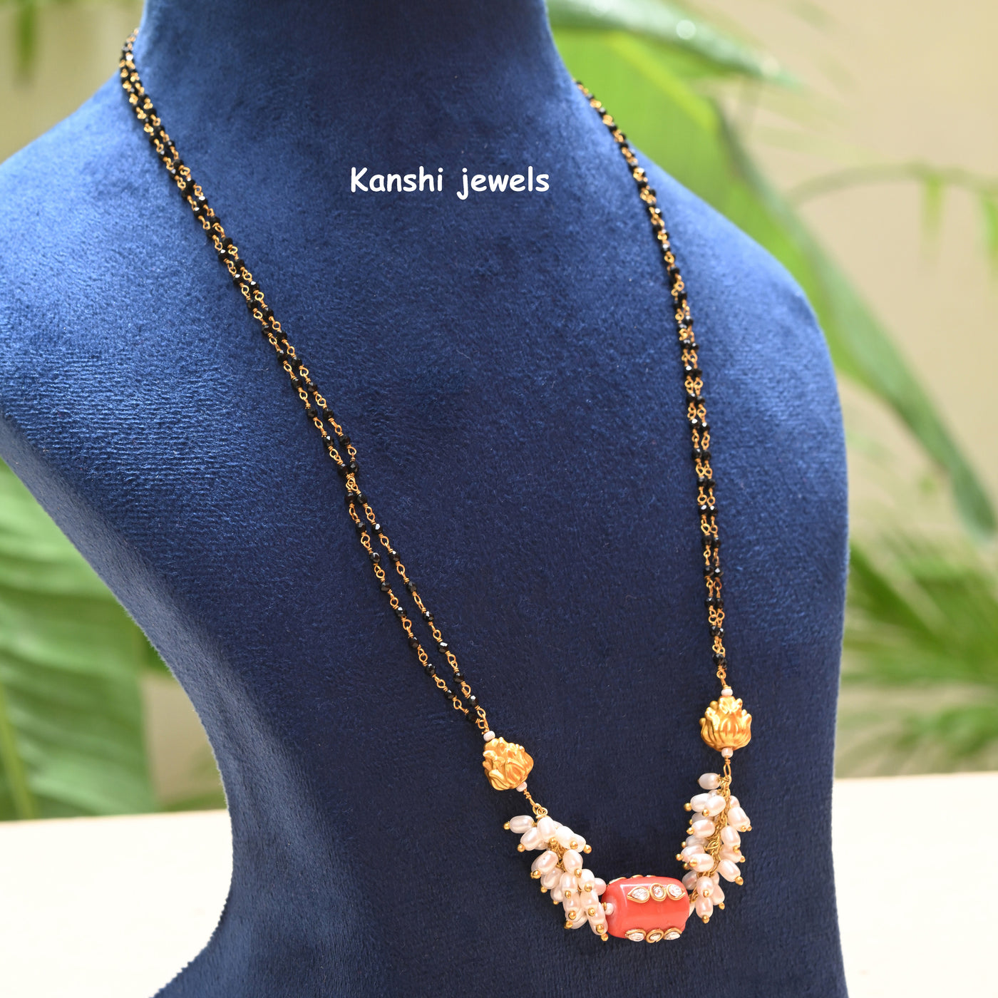 Coral Jadau Mangalsutra