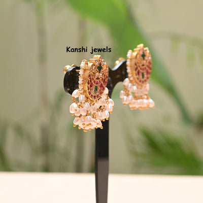 Jadau Rice Pearls Studs