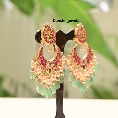 Jadau Kundan Jhumkas