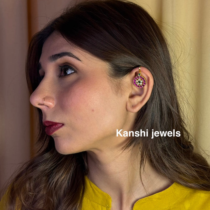 Dulhan Ear Cuffs,
Jadau Ear Cuffs by  Kanshi Jewels