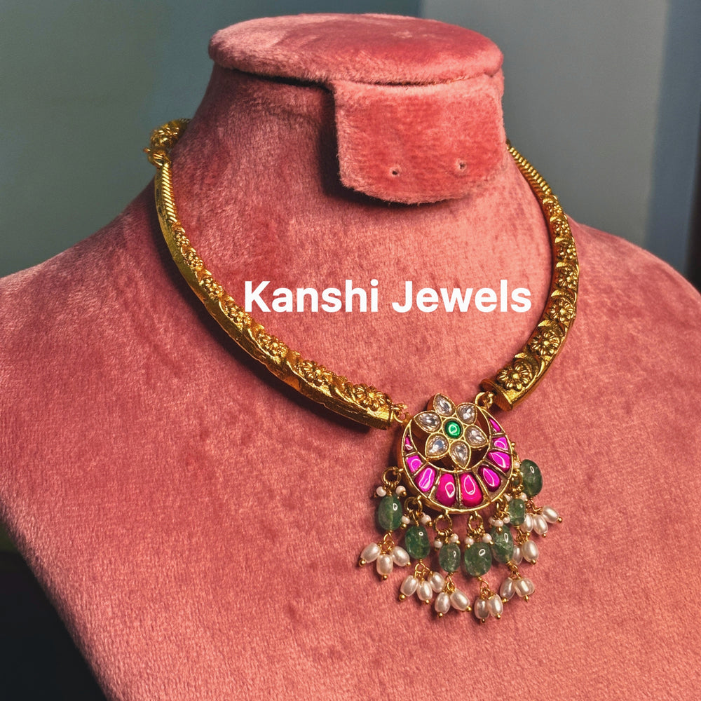 Kanshijewels , dulhan necklace , chokar necklace, kundan necklace, jadau necklace,  kanshi jewellery