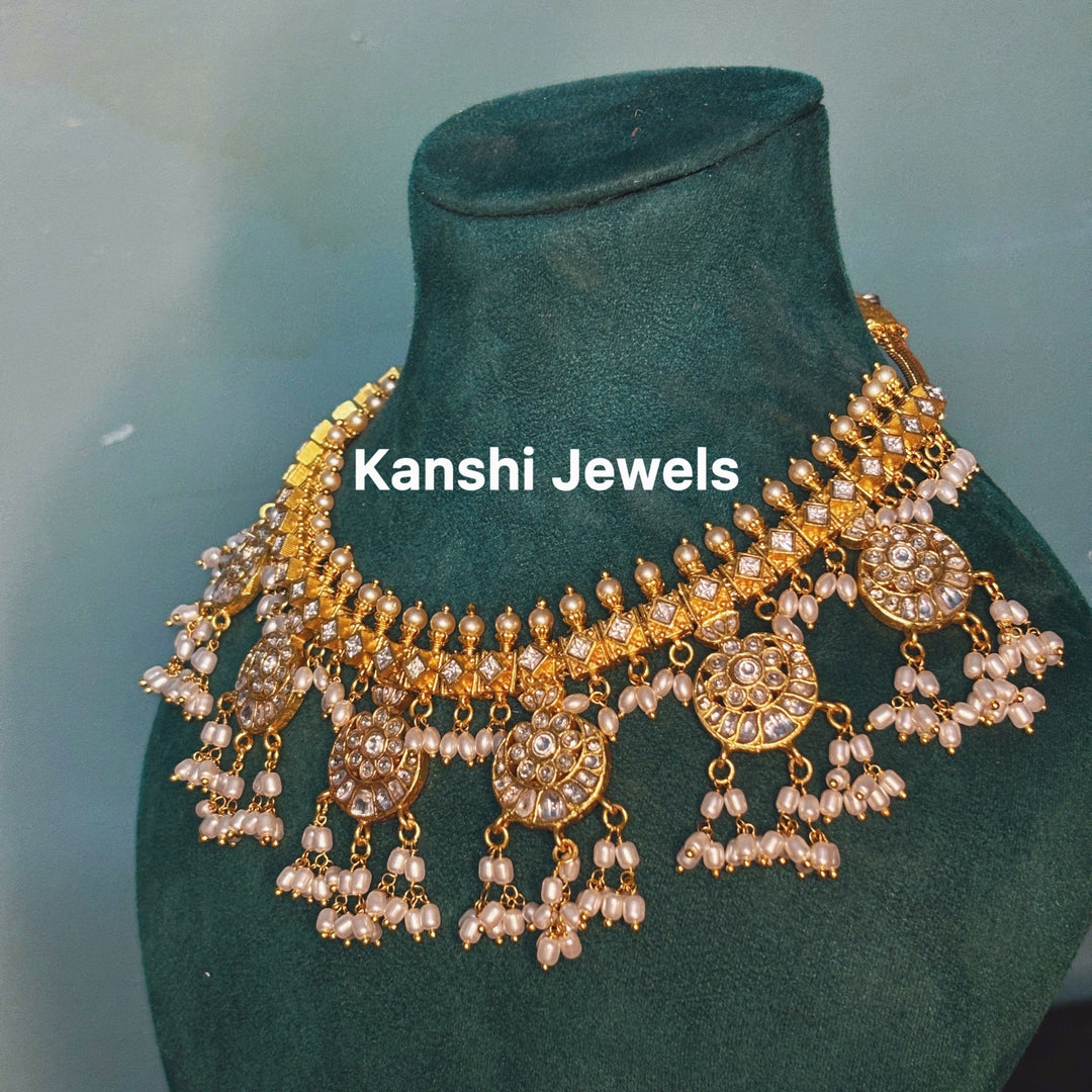 Kanshijewels , dulhan necklace , chokar necklace, kundan necklace, jadau necklace,  kanshi jewellery