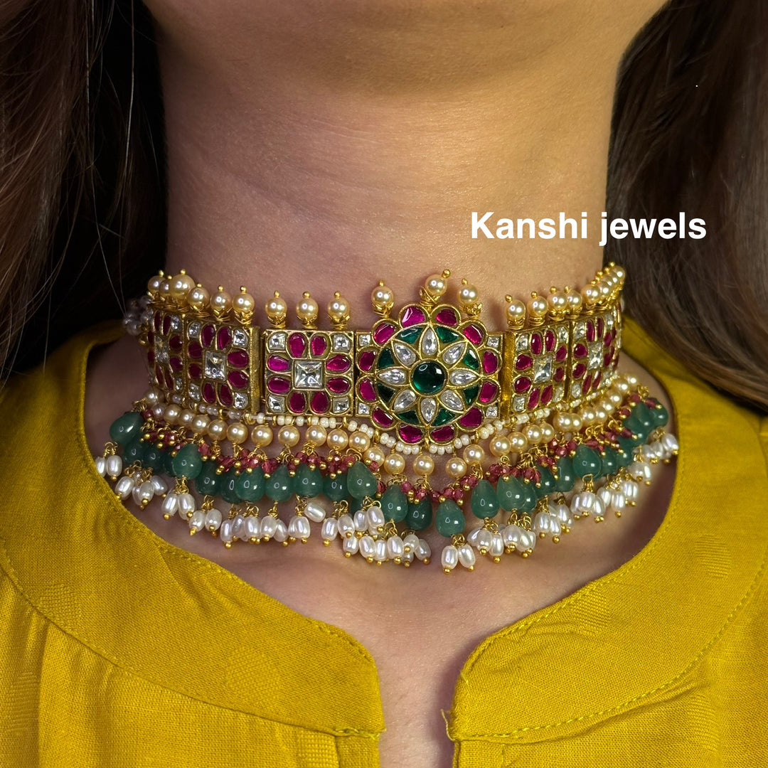 Kanshijewels , dulhan necklace , chokar necklace, kundan necklace, jadau necklace,  kanshi jewellery