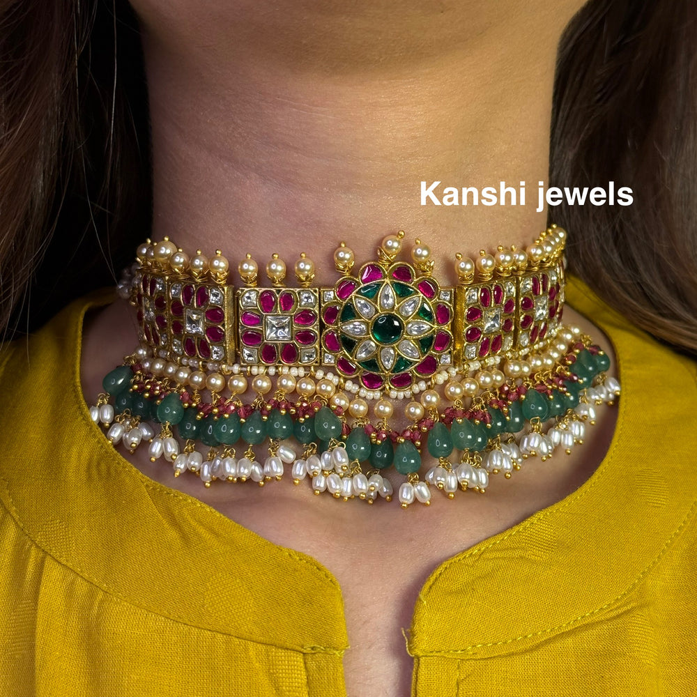 Kanshijewels , dulhan necklace , chokar necklace, kundan necklace, jadau necklace,  kanshi jewellery