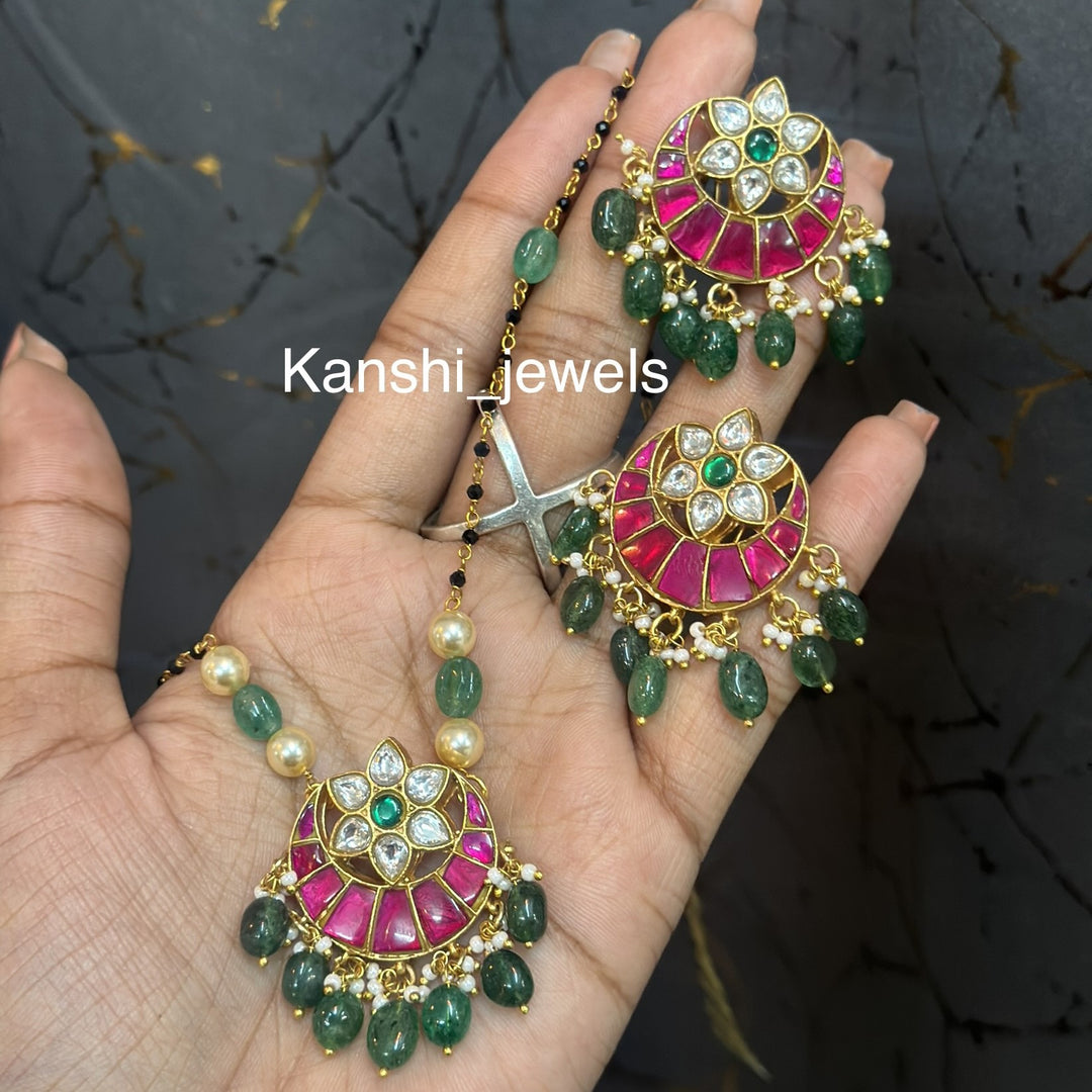 Pearl Necklace Earring Set,Pearl Earring by Kanshi Jewels,Dulhan Earring
