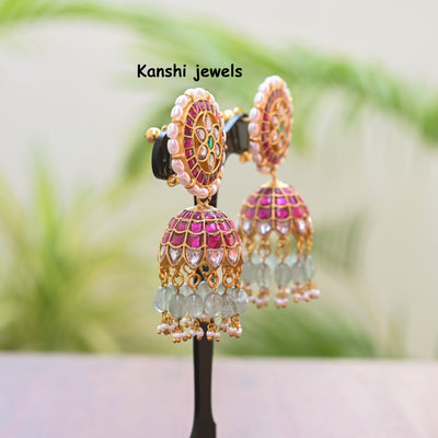 Jadau Kundan Jhumkas