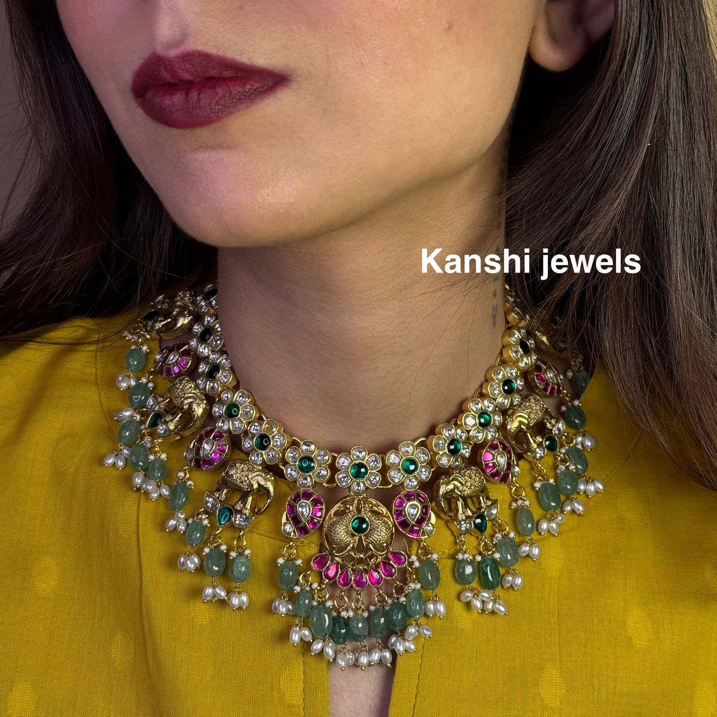 Jadau Nakashi Necklace