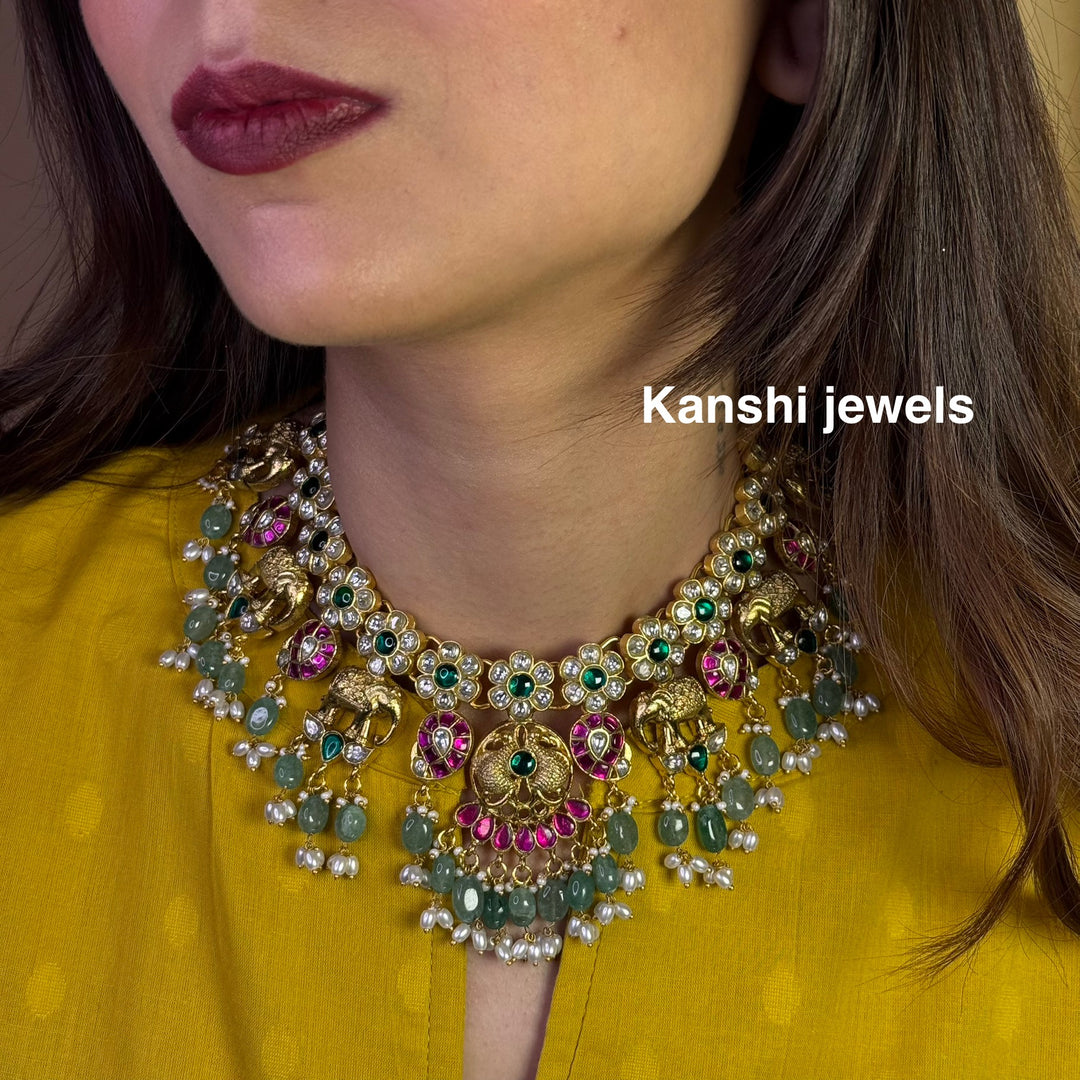 Kanshijewels , dulhan necklace , chokar necklace, kundan necklace, jadau necklace,  kanshi jewellery