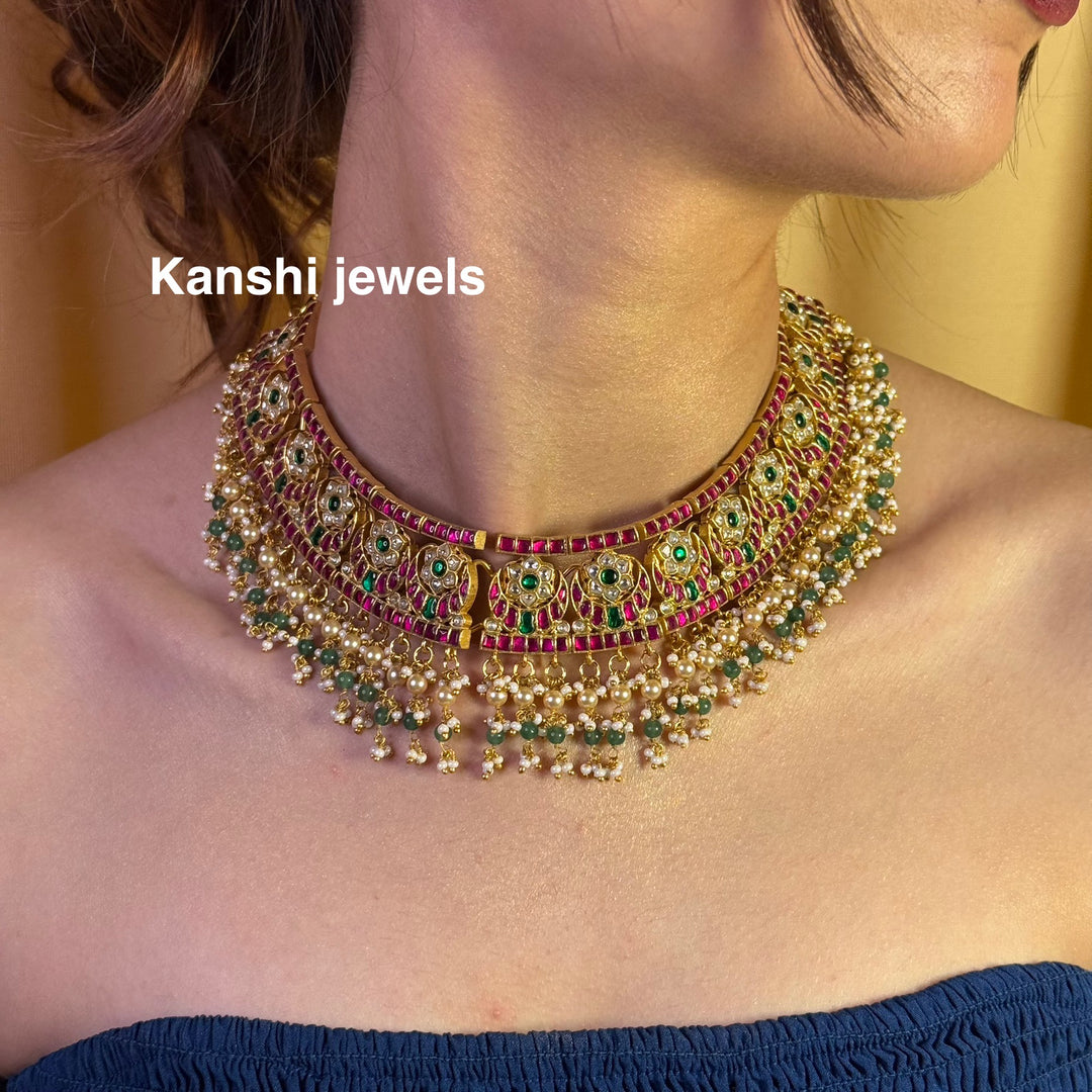 Kanshijewels , dulhan necklace , chokar necklace, kundan necklace, jadau necklace,  kanshi jewellery