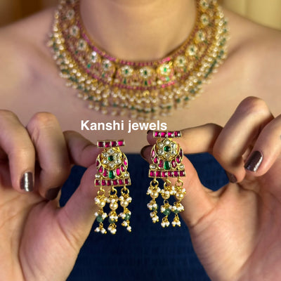 Jadau Necklace with Earrings Set