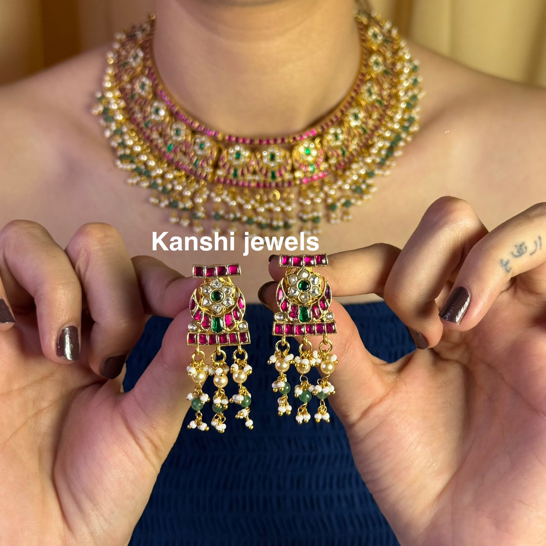 Kanshijewels , dulhan necklace , chokar necklace, kundan necklace, jadau necklace,  kanshi jewellery
