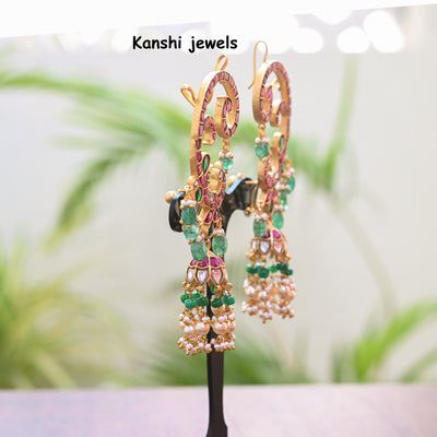 Jadau Kundan earcuff Jhumkas