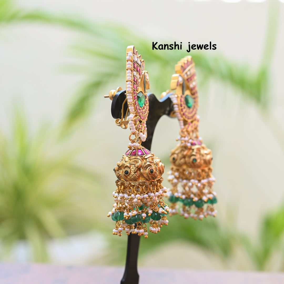Jadau Kundan Jhumkas