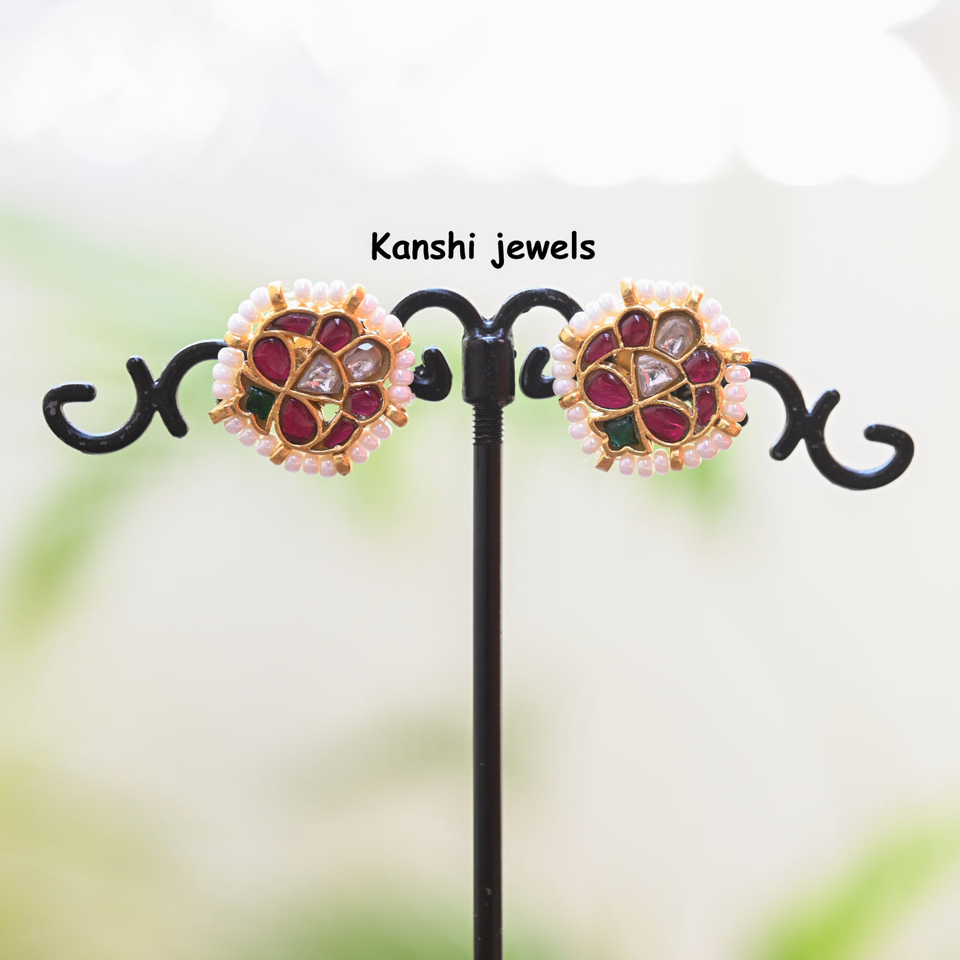 Jadau Kundan Studs