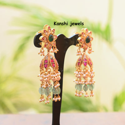 Jadau Kundan Jhumkas