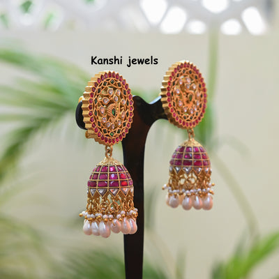 Jadau Kundan Jhumkas