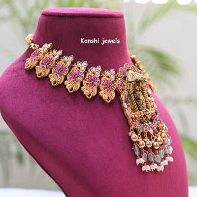 Jadau Kundan Nakashi Necklace