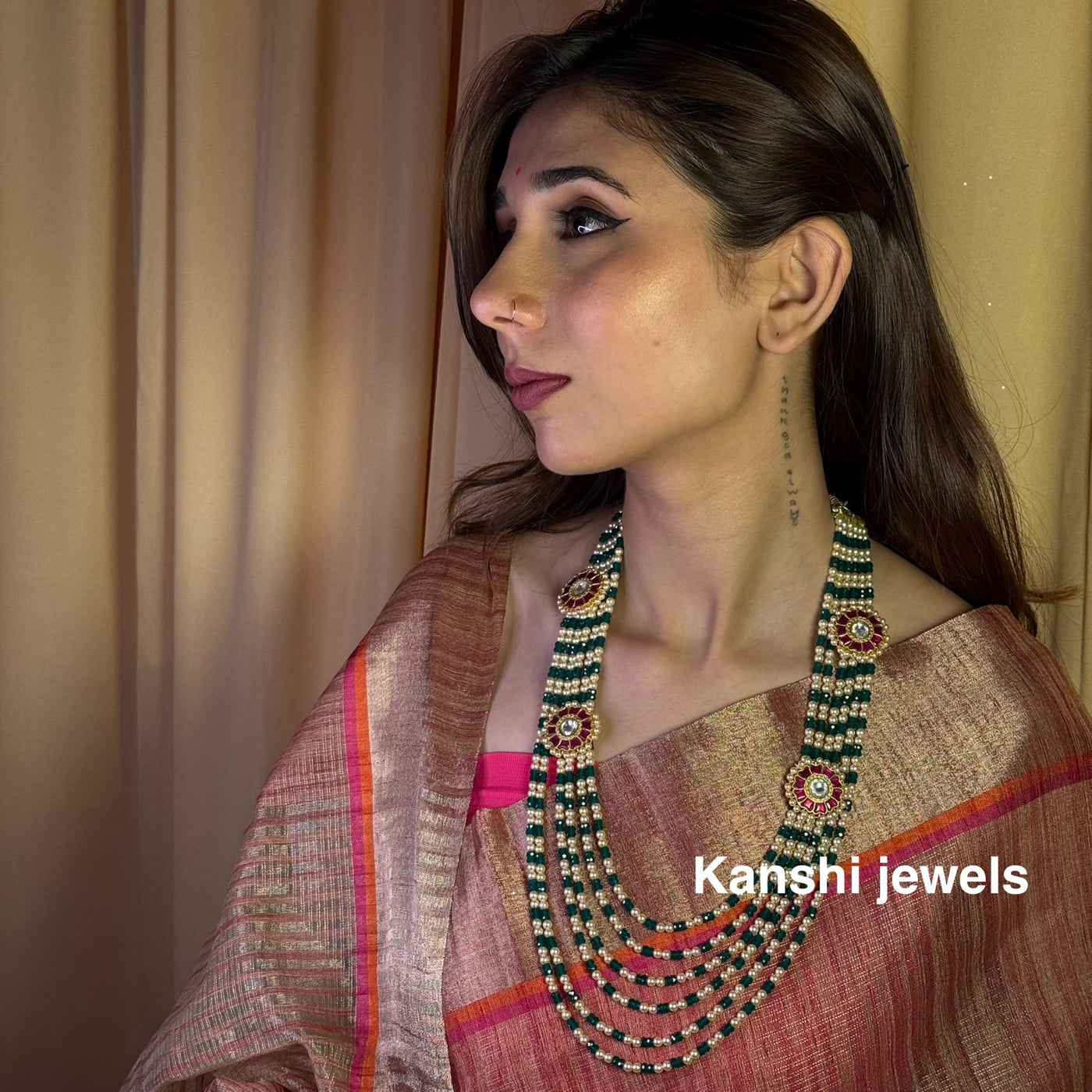Kanshijewels , dulhan necklace , chokar necklace, kundan necklace, jadau necklace,  kanshi jewellery