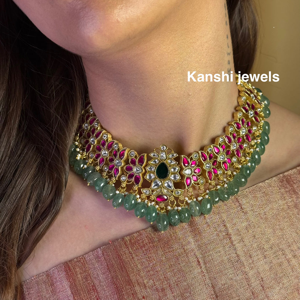 Kanshijewels , dulhan necklace , chokar necklace, kundan necklace, jadau necklace,  kanshi jewellery